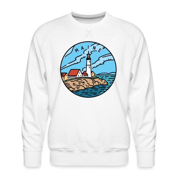 Premium Maine Sweatshirt - Men's Sweatshirt - white