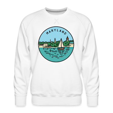 Premium Maryland Sweatshirt - Men's Sweatshirt - white