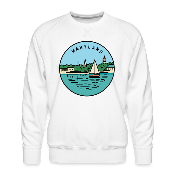 Premium Maryland Sweatshirt - Men's Sweatshirt - white