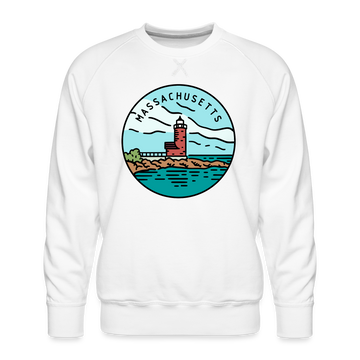 Premium Massachusetts Sweatshirt - Men's Sweatshirt - white