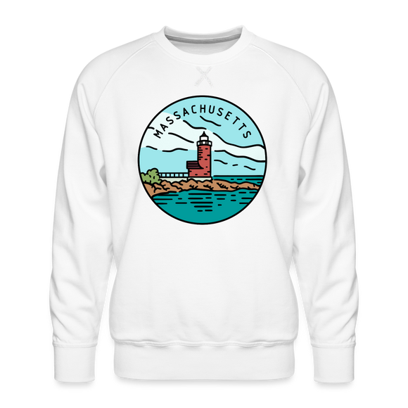 Premium Massachusetts Sweatshirt - Men's Sweatshirt - white