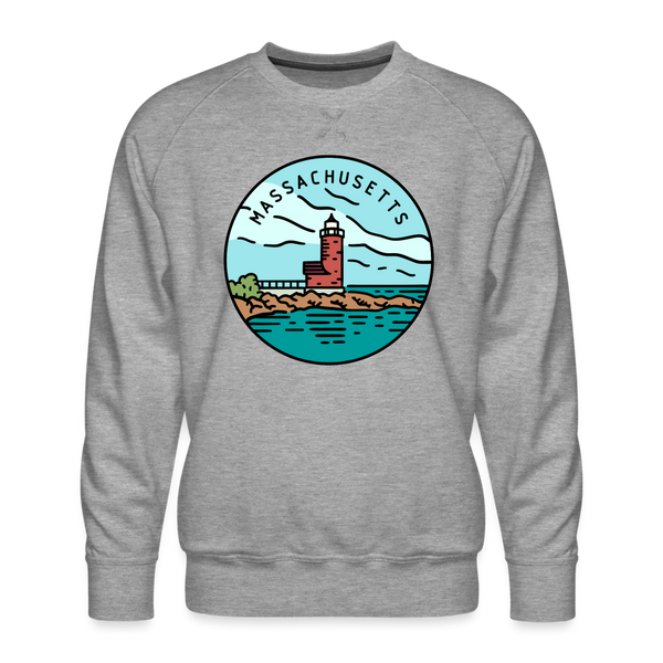 Premium Massachusetts Sweatshirt - Men's Sweatshirt - heather grey