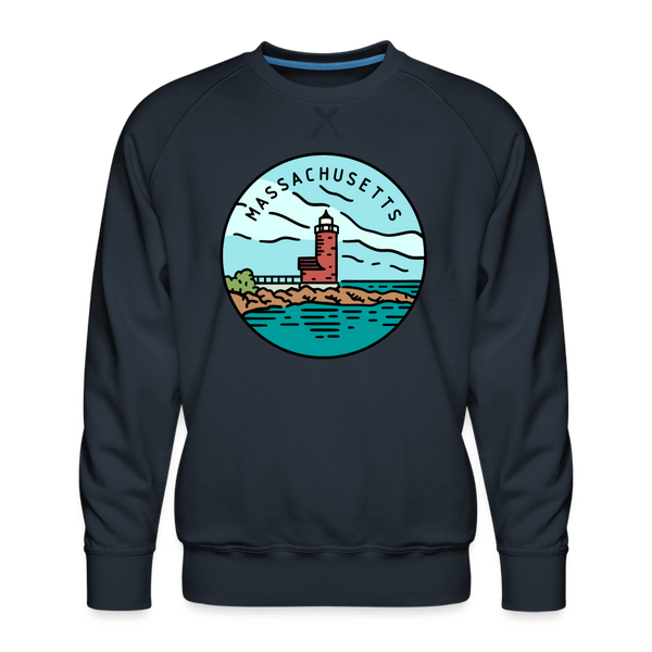 Premium Massachusetts Sweatshirt - Men's Sweatshirt - navy