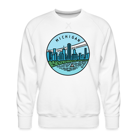 Premium Michigan Sweatshirt - Men's Sweatshirt - white