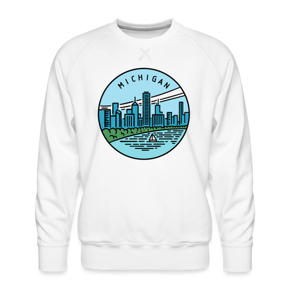 Premium Michigan Sweatshirt - Men's Sweatshirt - white