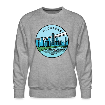 Premium Michigan Sweatshirt - Men's Sweatshirt - heather grey