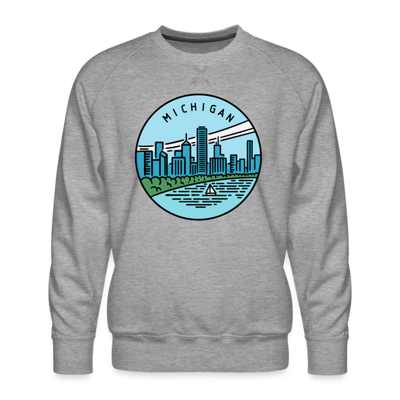 Premium Michigan Sweatshirt - Men's Sweatshirt - heather grey