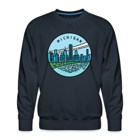 Premium Michigan Sweatshirt - Men's Sweatshirt - navy