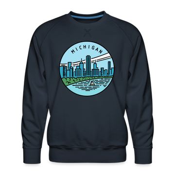 Premium Michigan Sweatshirt - Men's Sweatshirt - navy