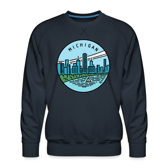 Premium Michigan Sweatshirt - Men's Sweatshirt - navy