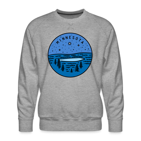 Premium Minnesota Sweatshirt - Men's Sweatshirt - heather grey