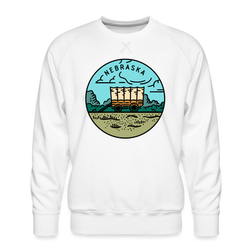 Premium Nebraska Sweatshirt - Men's Sweatshirt - white