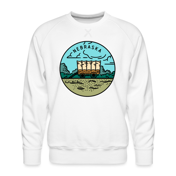Premium Nebraska Sweatshirt - Men's Sweatshirt - white