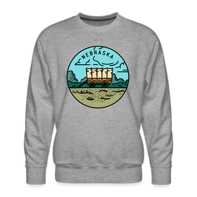 Premium Nebraska Sweatshirt - Men's Sweatshirt - heather grey