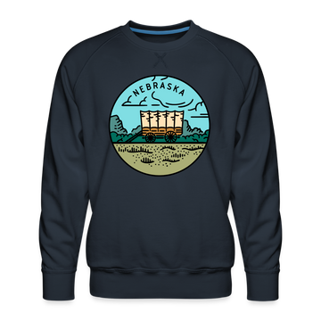 Premium Nebraska Sweatshirt - Men's Sweatshirt - navy