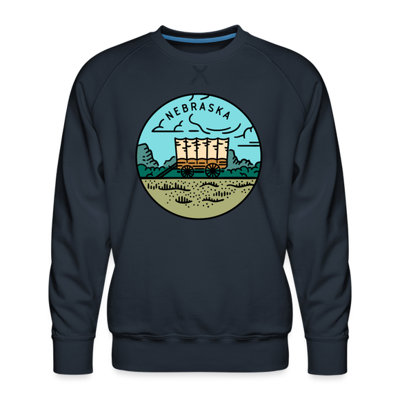 Premium Nebraska Sweatshirt - Men's Sweatshirt - navy