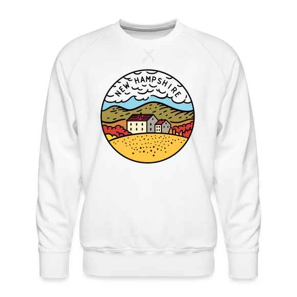 Premium New Hampshire Sweatshirt - Men's Sweatshirt - white