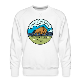 Premium North Dakota Sweatshirt - Men's Sweatshirt - white