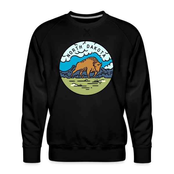 Premium North Dakota Sweatshirt - Men's Sweatshirt - black