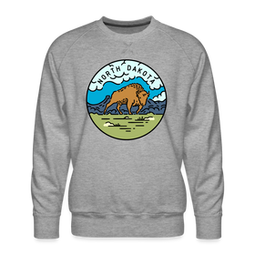 Premium North Dakota Sweatshirt - Men's Sweatshirt - heather grey