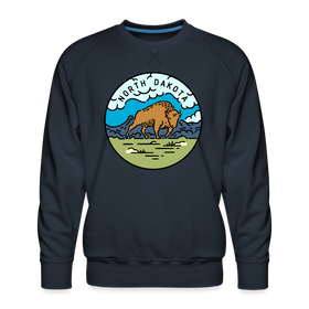 Premium North Dakota Sweatshirt - Men's Sweatshirt - navy