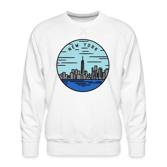 Premium New York Sweatshirt - Men's Sweatshirt - white