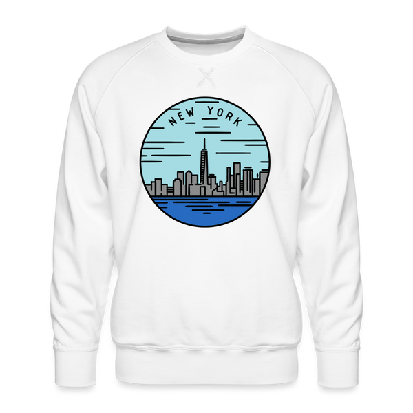 Premium New York Sweatshirt - Men's Sweatshirt - white