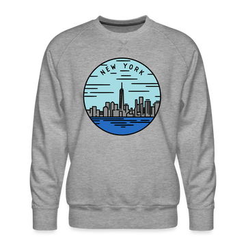 Premium New York Sweatshirt - Men's Sweatshirt - heather grey
