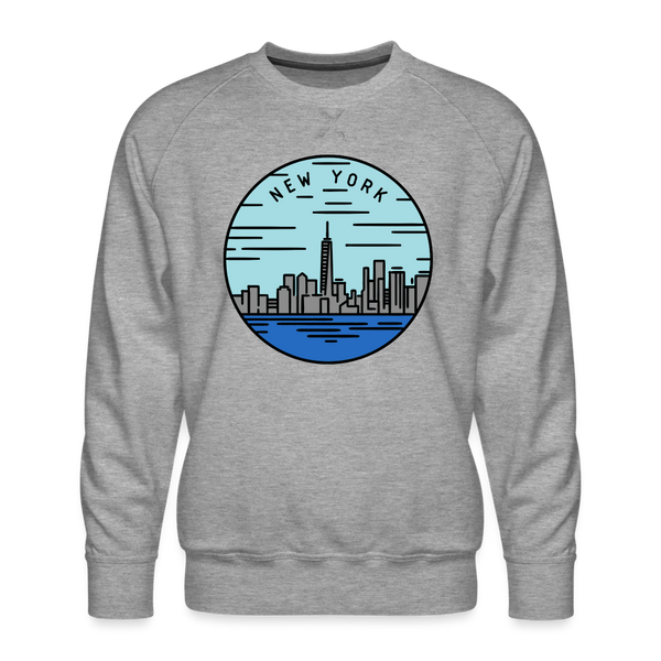 Premium New York Sweatshirt - Men's Sweatshirt - heather grey