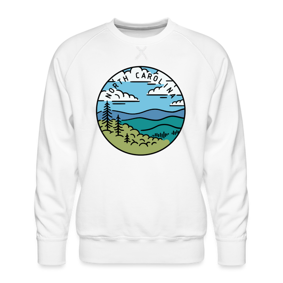 Premium North Carolina Sweatshirt - Men's Sweatshirt - white