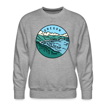 Premium Oregon Sweatshirt - Men's Sweatshirt - heather grey