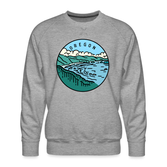 Premium Oregon Sweatshirt - Men's Sweatshirt - heather grey