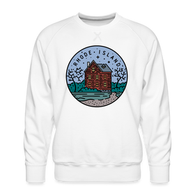Premium Rhode Island Sweatshirt - Men's Sweatshirt - white