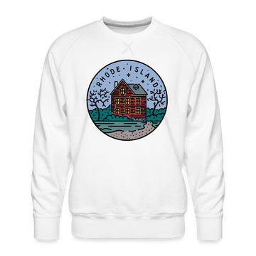 Premium Rhode Island Sweatshirt - Men's Sweatshirt - white