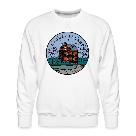 Premium Rhode Island Sweatshirt - Men's Sweatshirt - white