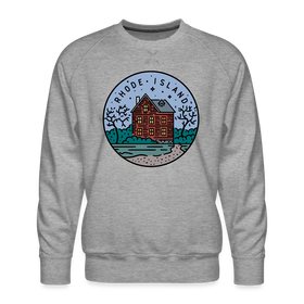 Premium Rhode Island Sweatshirt - Men's Sweatshirt - heather grey