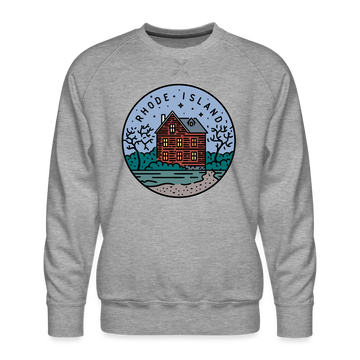 Premium Rhode Island Sweatshirt - Men's Sweatshirt - heather grey