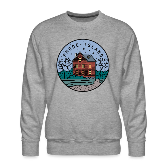Premium Rhode Island Sweatshirt - Men's Sweatshirt - heather grey