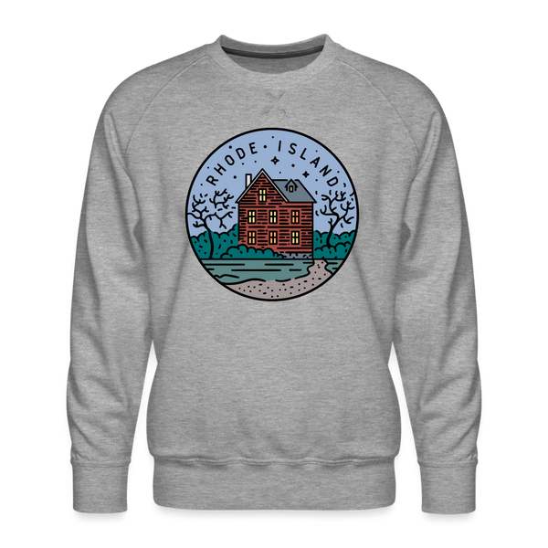 Premium Rhode Island Sweatshirt - Men's Sweatshirt - heather grey