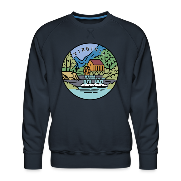 Premium Virginia Sweatshirt - Men's Sweatshirt - navy