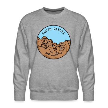 Premium South Dakota Sweatshirt - Men's Sweatshirt - heather grey