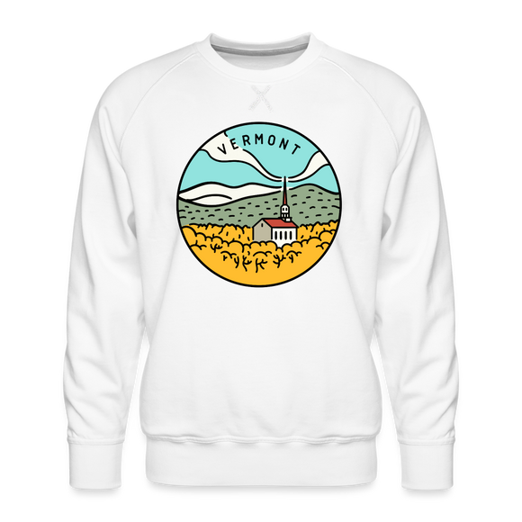 Premium Vermont Sweatshirt - Men's Sweatshirt - white