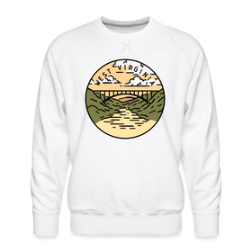 Premium West Virginia Sweatshirt - Men's Sweatshirt - white