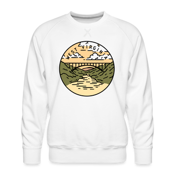 Premium West Virginia Sweatshirt - Men's Sweatshirt - white