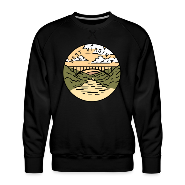 Premium West Virginia Sweatshirt - Men's Sweatshirt - black