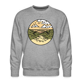Premium West Virginia Sweatshirt - Men's Sweatshirt - heather grey