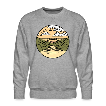 Premium West Virginia Sweatshirt - Men's Sweatshirt - heather grey