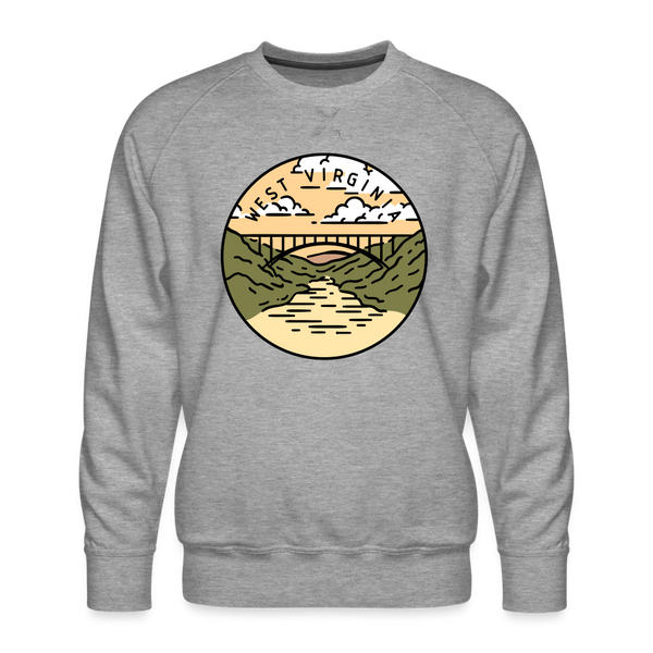 Premium West Virginia Sweatshirt - Men's Sweatshirt - heather grey
