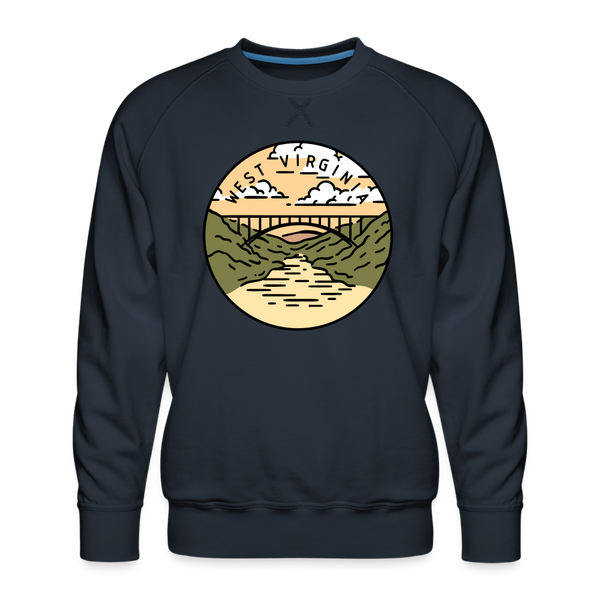 Premium West Virginia Sweatshirt - Men's Sweatshirt - navy