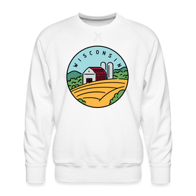 Premium Wisconsin Sweatshirt - Men's Sweatshirt - white